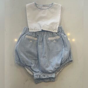 Adorable Blue and White Diaper Cover